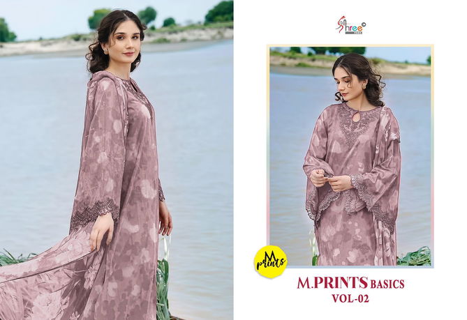 M Prints Basics Vol 2 By Shree Cotton Embroidery Pakistani Suits Wholesale Price In Surat